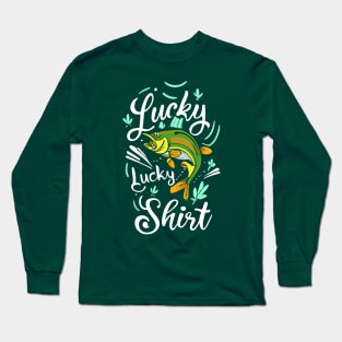 Lucky Fishing Shirt Fisherman Lucky Long Sleeve T-Shirt